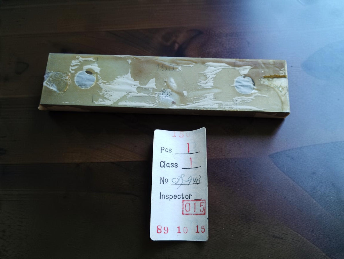 Vintage LINKS Harbin eindmaat 150 mm – klasse 1, met houten kist