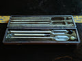 G.B. Salm and W. Geissler Amsterdam hydrometer and thermometer set in an open fitted wooden case.
