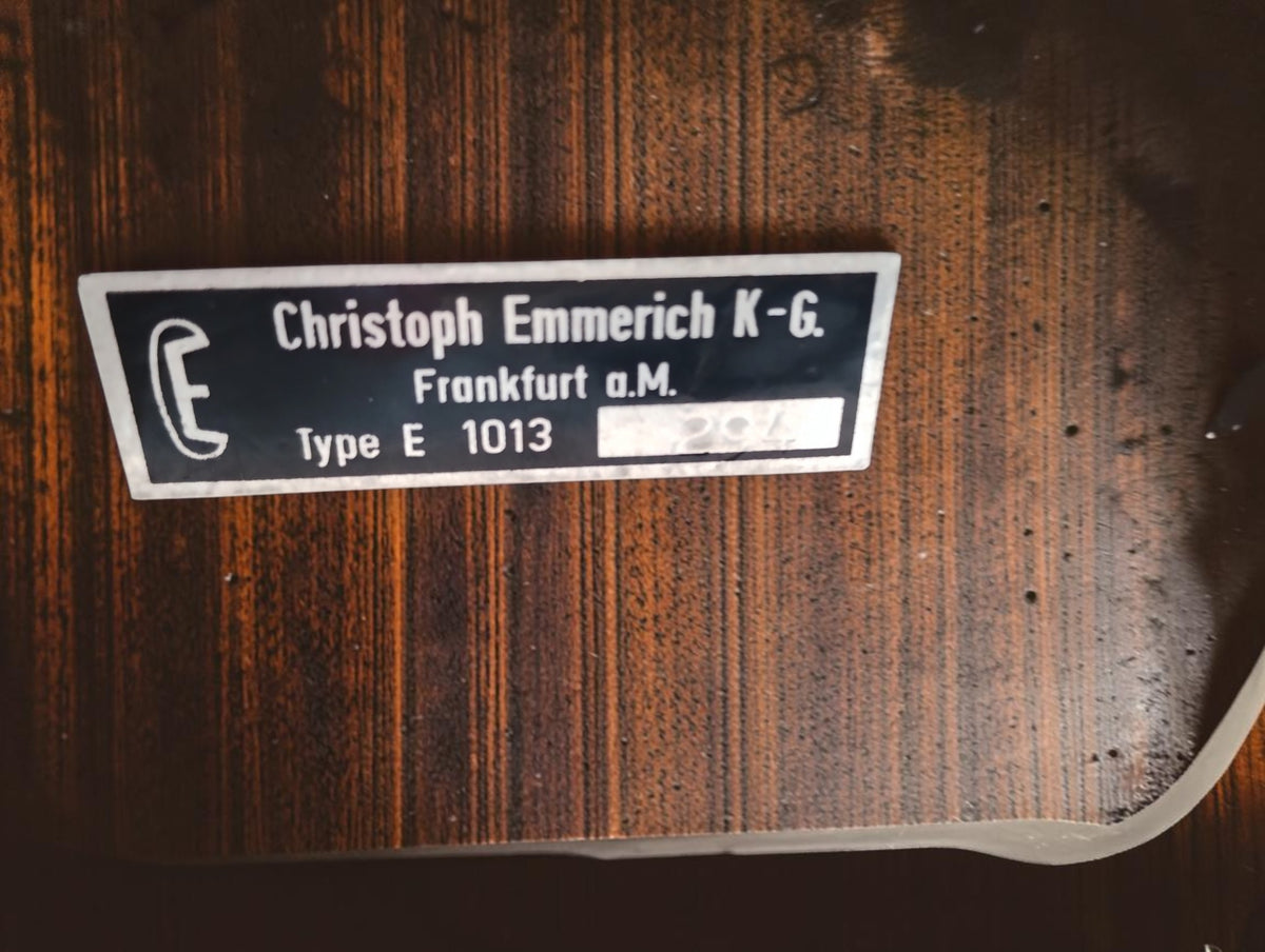 Manufacturer label marked Christoph Emmerich K-G, Frankfurt a.M., Type E 1013
