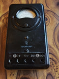 Siemens & Halske vintage analog voltmeter with black housing and terminals marked 3 V, 10 V, 30 V and 100 V
