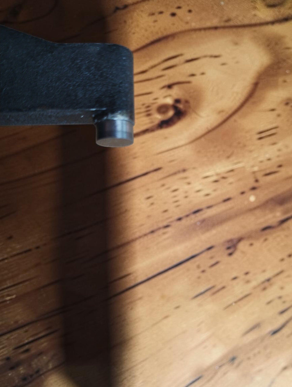 Close-up of the fixed anvil on the P. Roch Rolle Suisse outside micrometer
