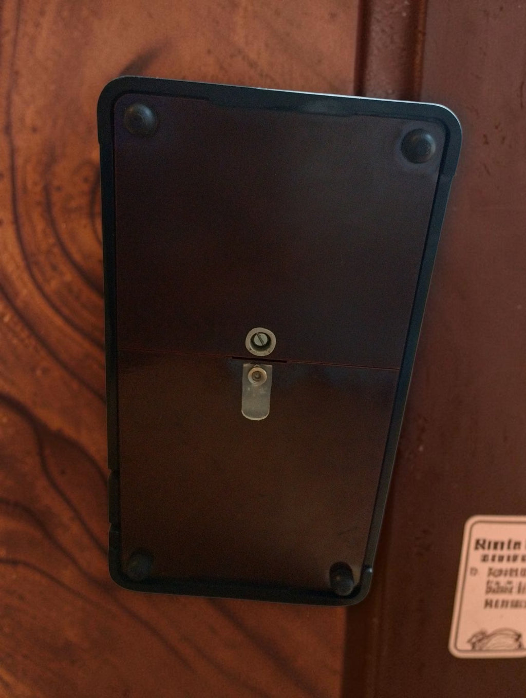 Rear view of the Hartmann & Braun Pontavi Wheatstone bridge showing its metal back panel
