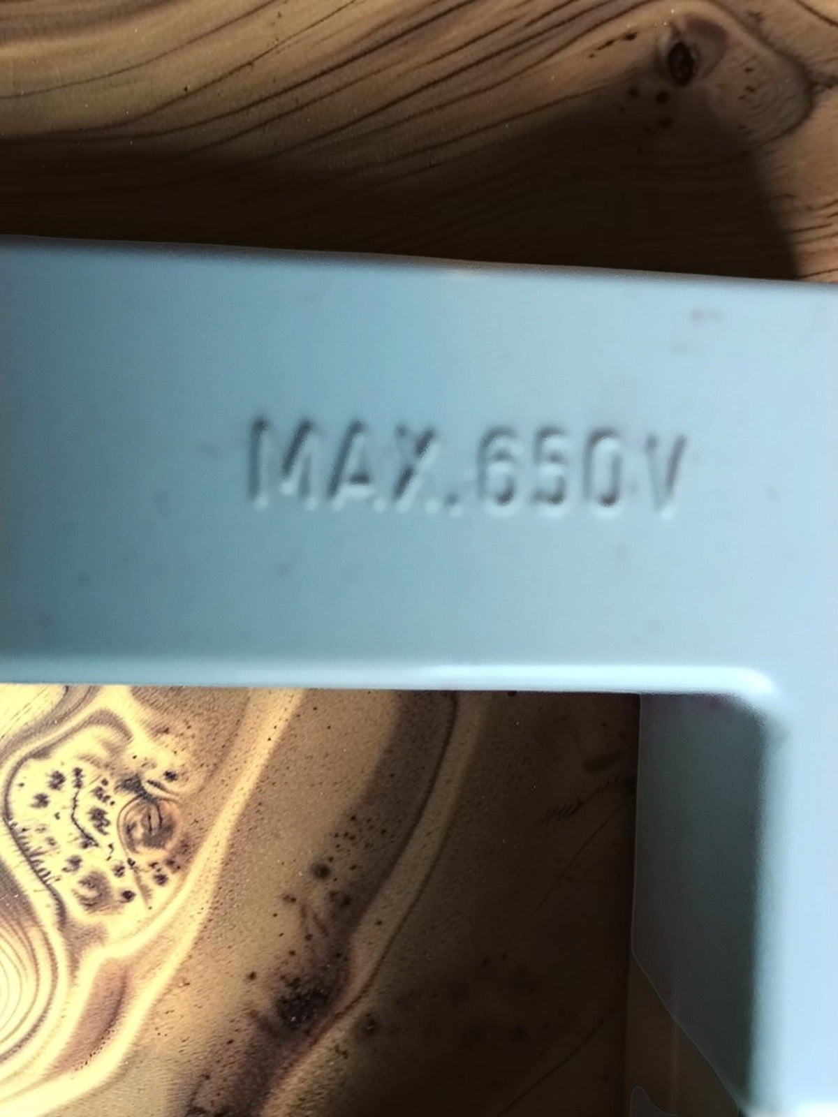 Close-up of the stamped marking on the Metra Blansko PK 210 measuring jaw
