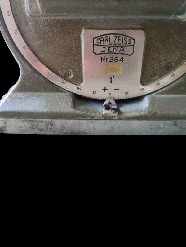 Carl Zeiss Jena optische precisie-neigingsmeter nr. 264 in houten kist