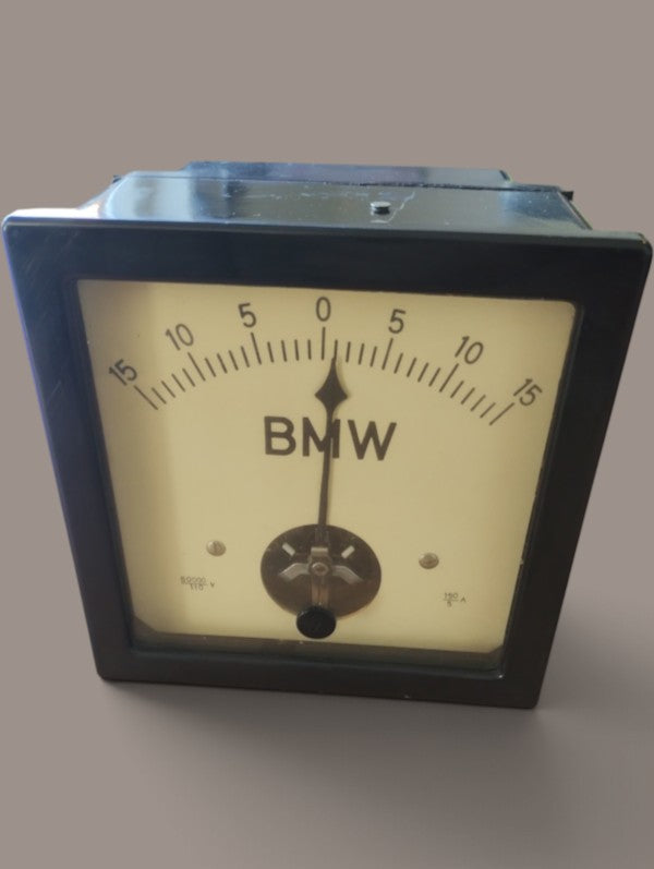 Vintage BMW & MW paar grote industriële paneelmeter