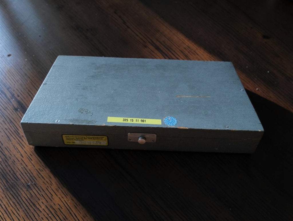 Vintage Carl Zeiss Jena Passameter 75–100 mm indicatiemicrometer met houten kist
