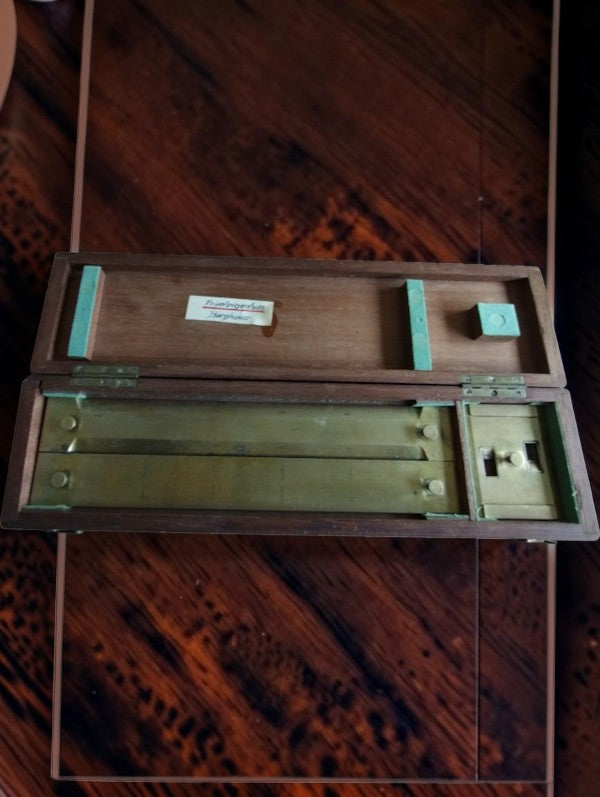 Dennert & Pape (Altona-Hamburg) Antique Solid Brass Cartographic Transversal & Reduction Scale, c. 1890–1905
