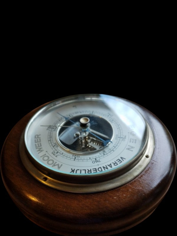 G. Lufft Mechanical Barometer with Dutch Weather Dial
