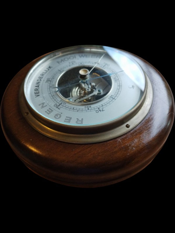 G. Lufft Mechanical Barometer with Dutch Weather Dial
