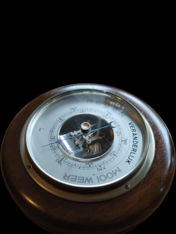 G. Lufft Mechanical Barometer with Dutch Weather Dial
