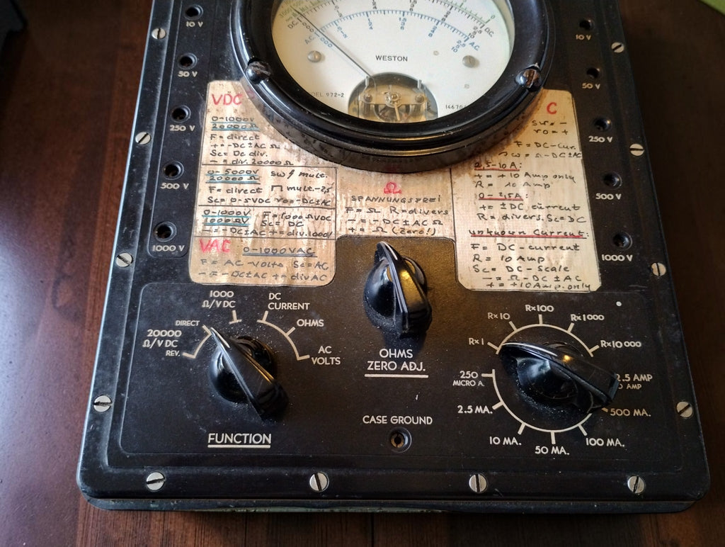Weston 972-2 analog multimeter with MX-815 A/U kit