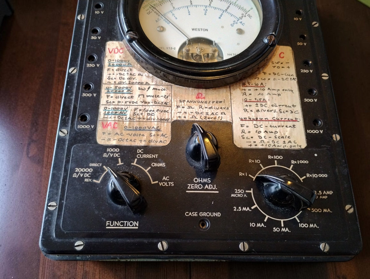 Weston 972-2 analog multimeter with MX-815 A/U kit