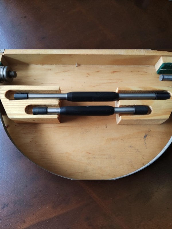 Feinmesszeugfabrik Suhl Outside Micrometer, 100–200 mm, with Wooden Case
