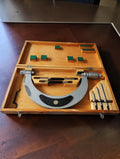 Feinmesszeugfabrik Suhl Outside Micrometer, 100–200 mm, with Wooden Case
