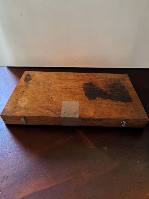 Feinmesszeugfabrik Suhl Outside Micrometer, 100–200 mm, with Wooden Case
