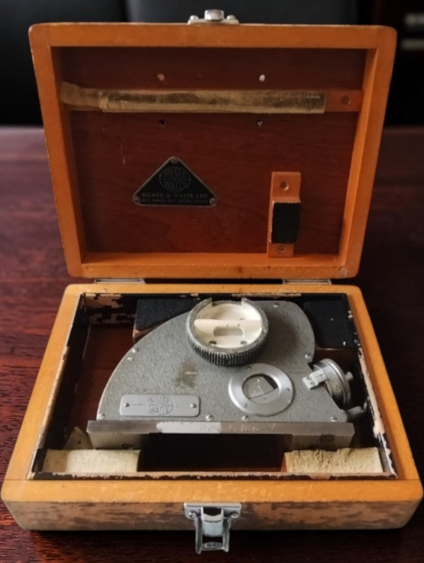 Hilger & Watts TB103-1 Precision Bubble Clinometer with Wooden Case
