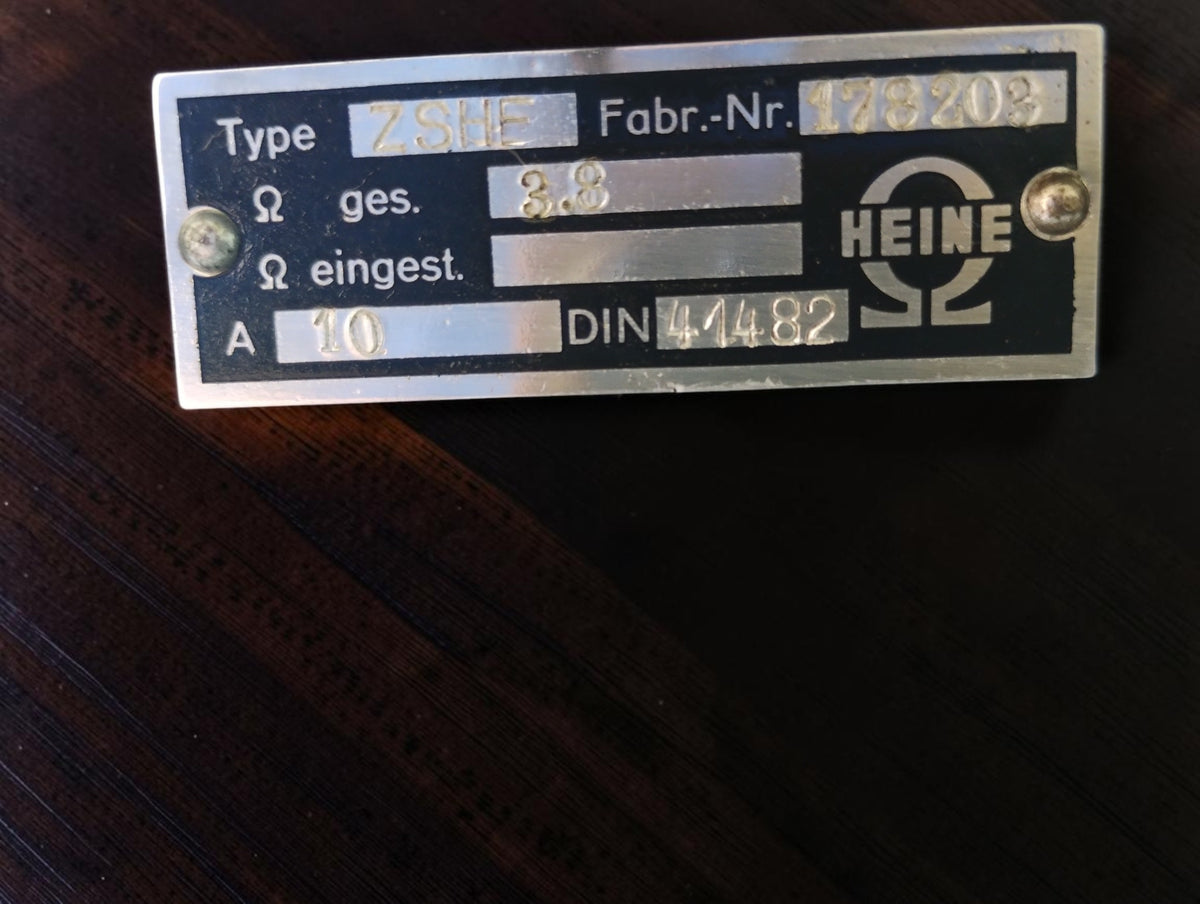 HEINE ZSHE Adjustable Rheostat with Handwheel
