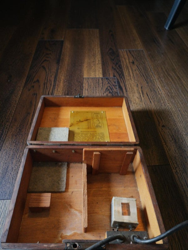 Siemens & Halske induction and test coil set in wooden case