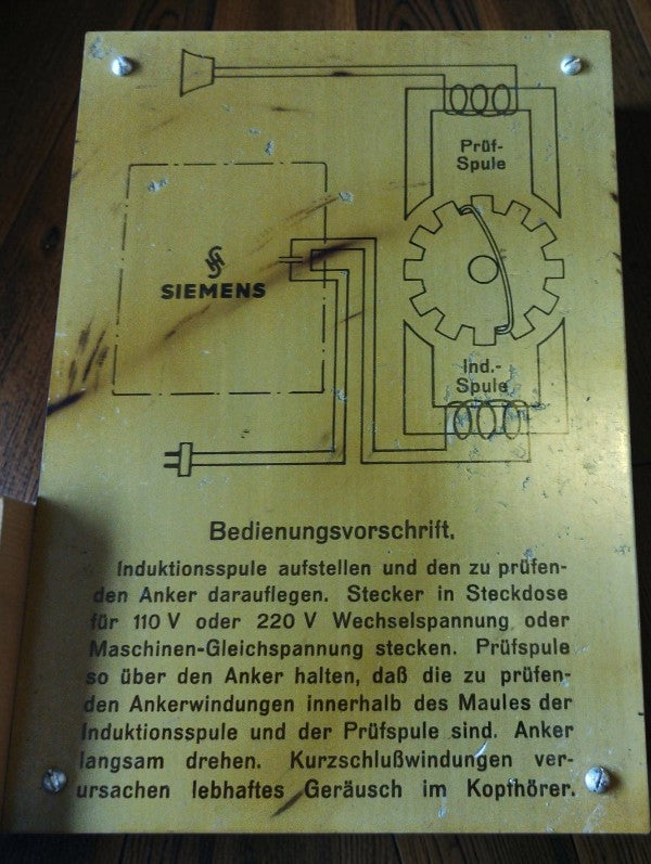 Siemens & Halske induction and test coil set in wooden case