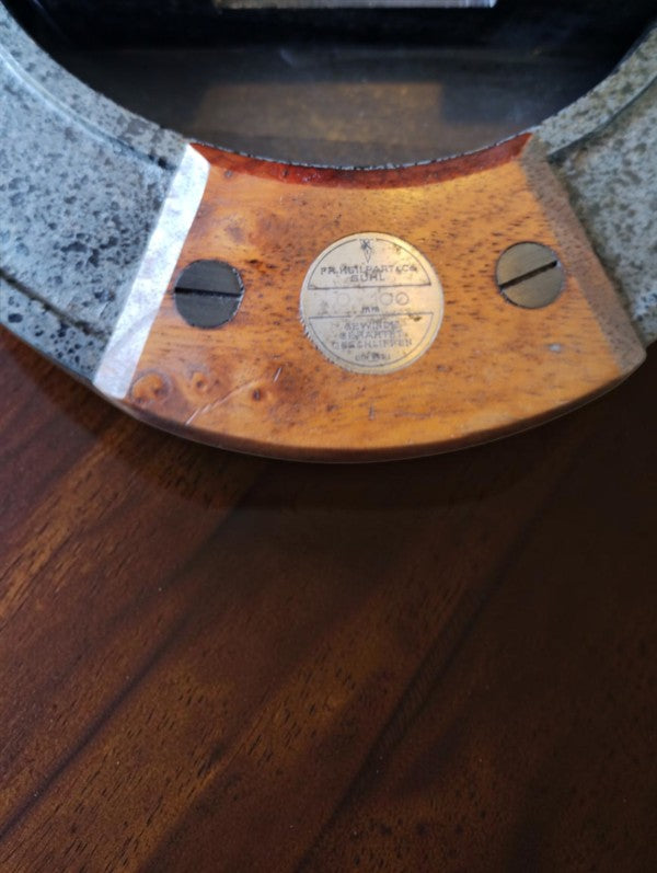 Fr. Keilpart & Co. Suhl indicating micrometer 0–100 mm in wooden case