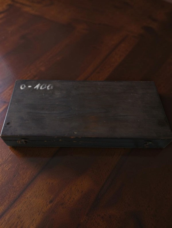 Fr. Keilpart & Co. Suhl indicating micrometer 0–100 mm in wooden case