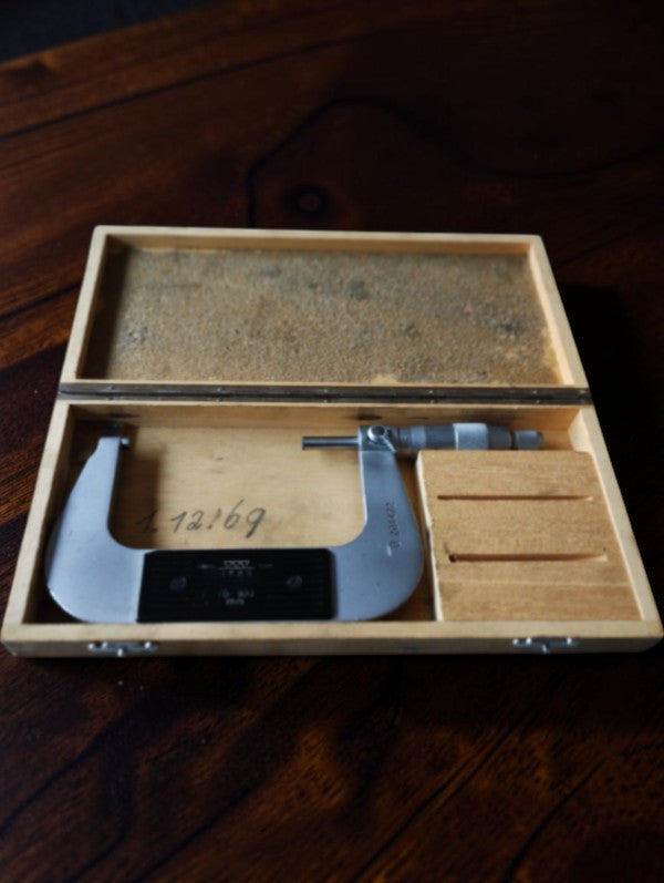 TESA external micrometer 75–100 mm with wooden case