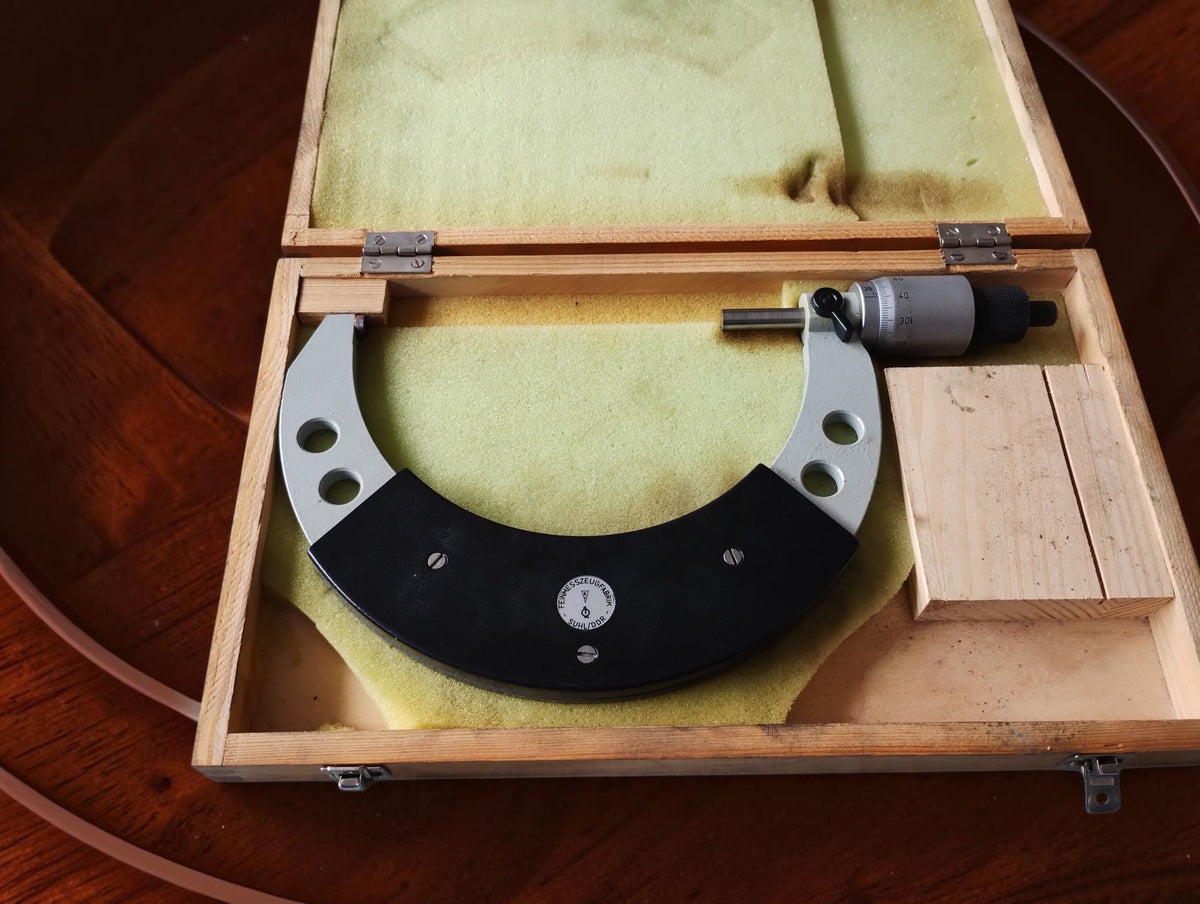FMS Suhl outside micrometer 125–150 mm with wooden case