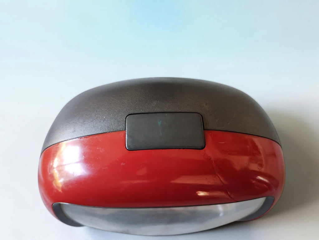 Wehrle Duplex mechanical alarm clock red-grey – vintage Space Age