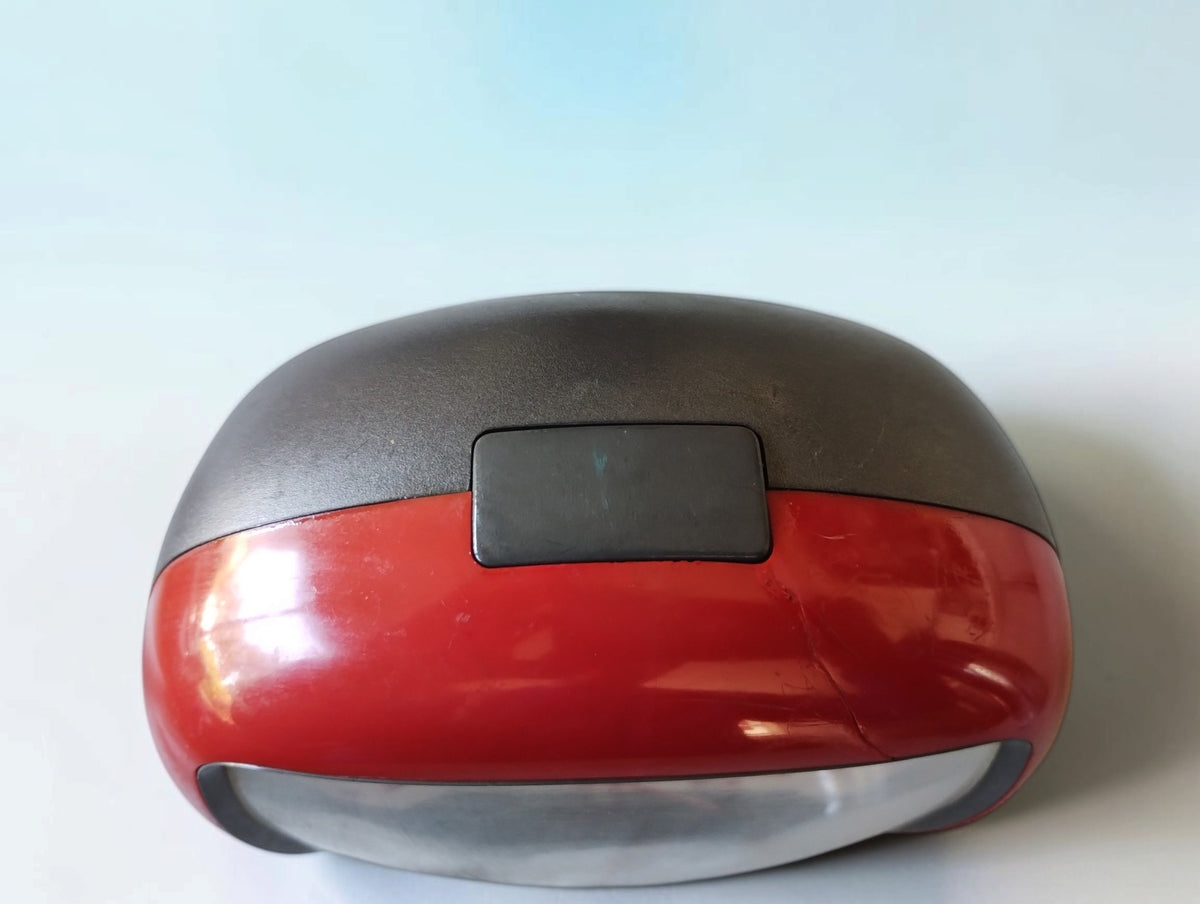 Wehrle Duplex mechanical alarm clock red-grey – vintage Space Age