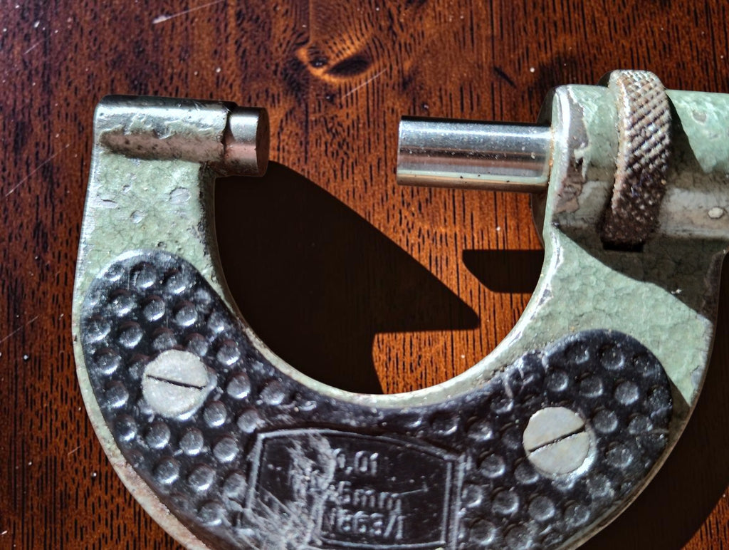 Mauser buitenmicrometer 0–25 mm met doos en Prüf-Attest