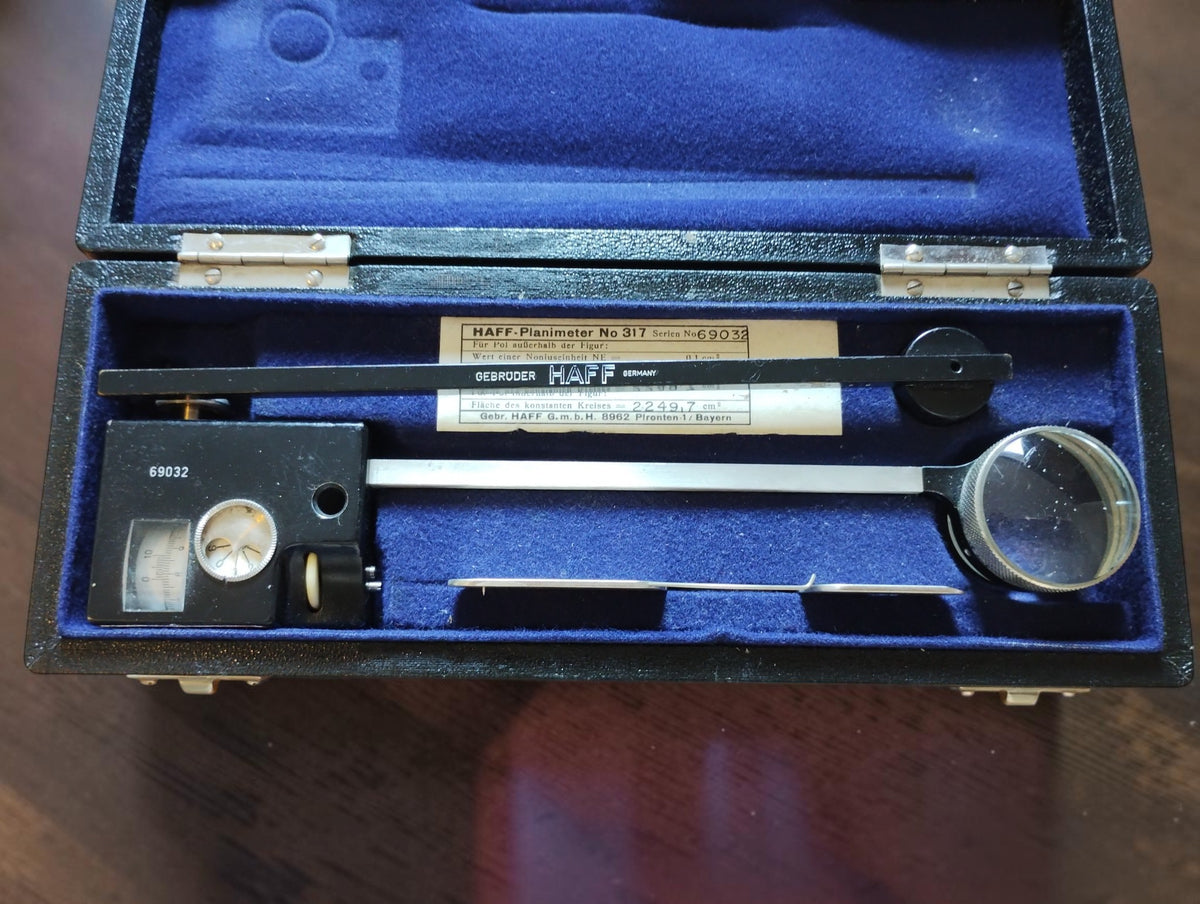 Gebrüder HAFF 317 polar planimeter with case – no. 69032