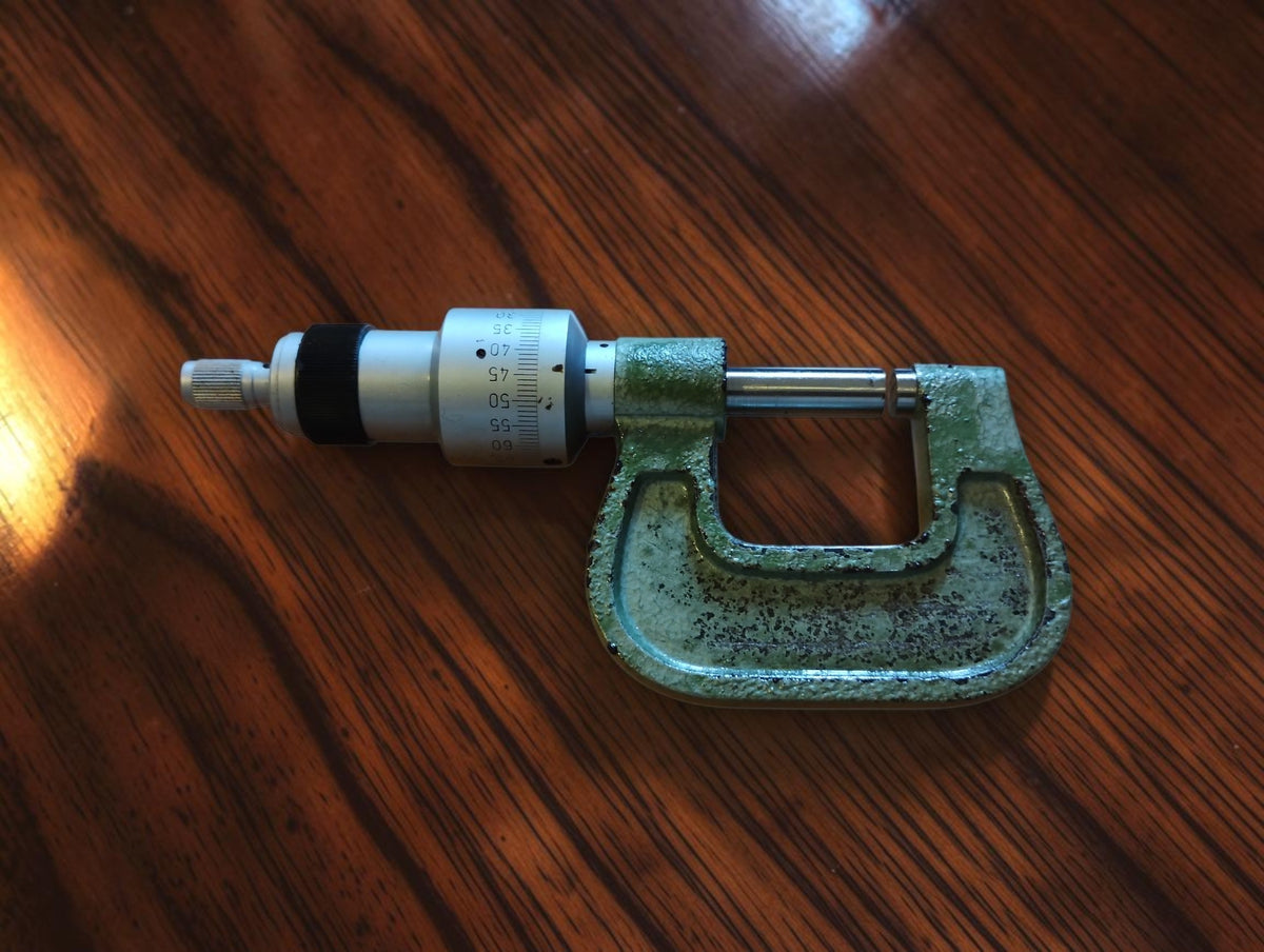 Mauser outside micrometer 0–25 mm with large reading thimble and plastic case