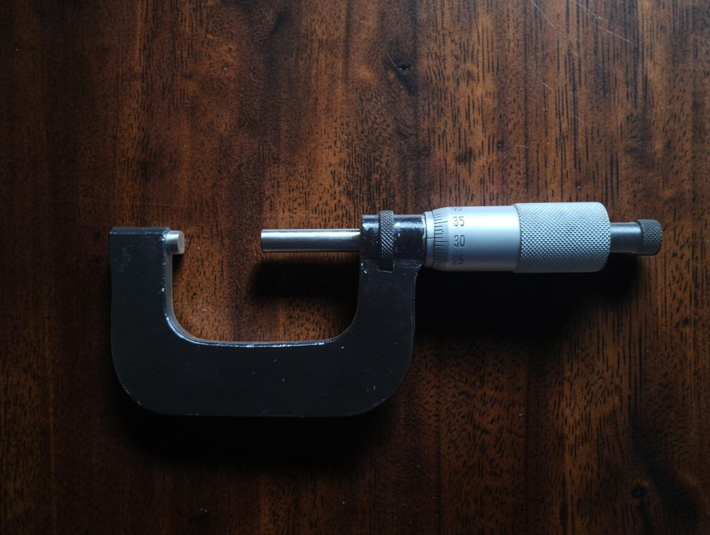 Steinmeyer Ebingen Outside Micrometer 25–50 mm with Wooden Case and Accessories
