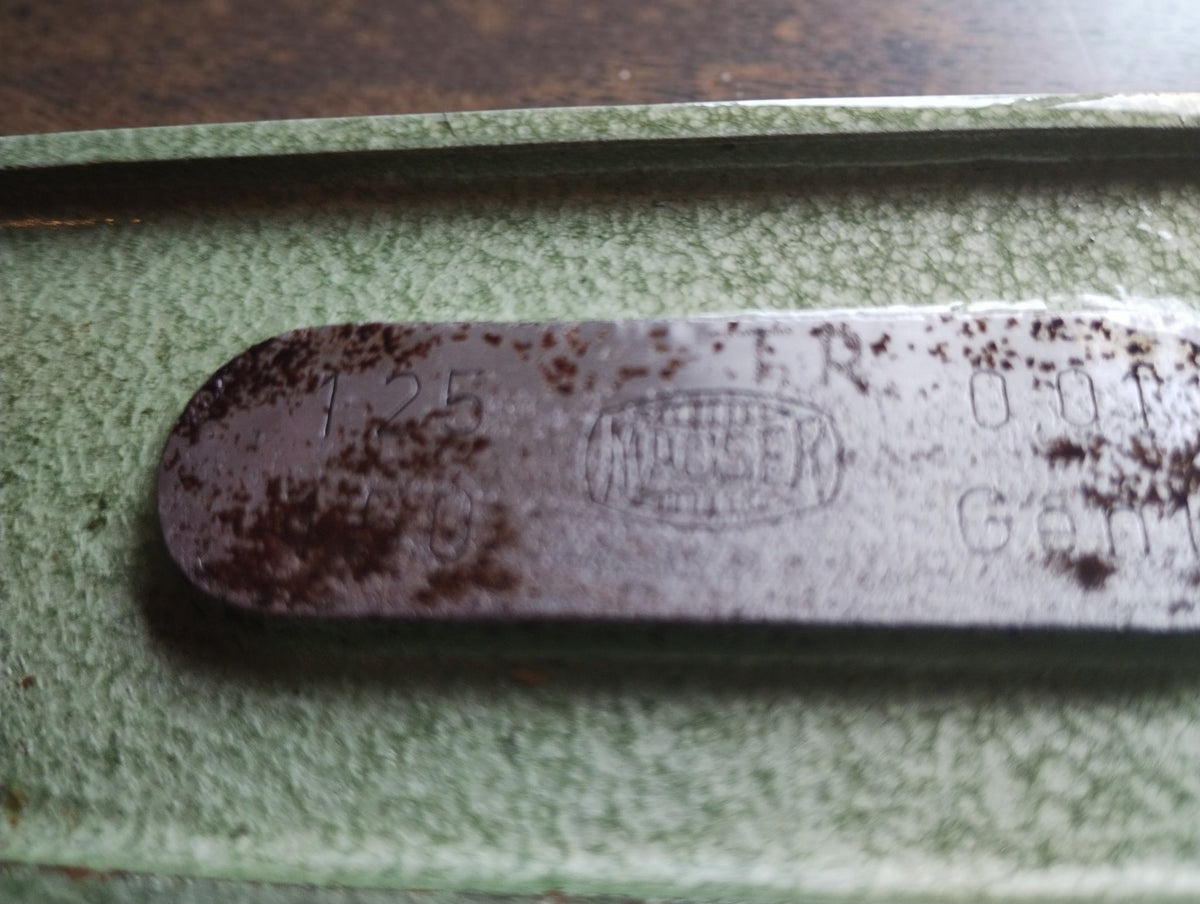 Mauser Outside Micrometer 125–150 mm with Wooden Case, Instructions and Prüf-Attest
