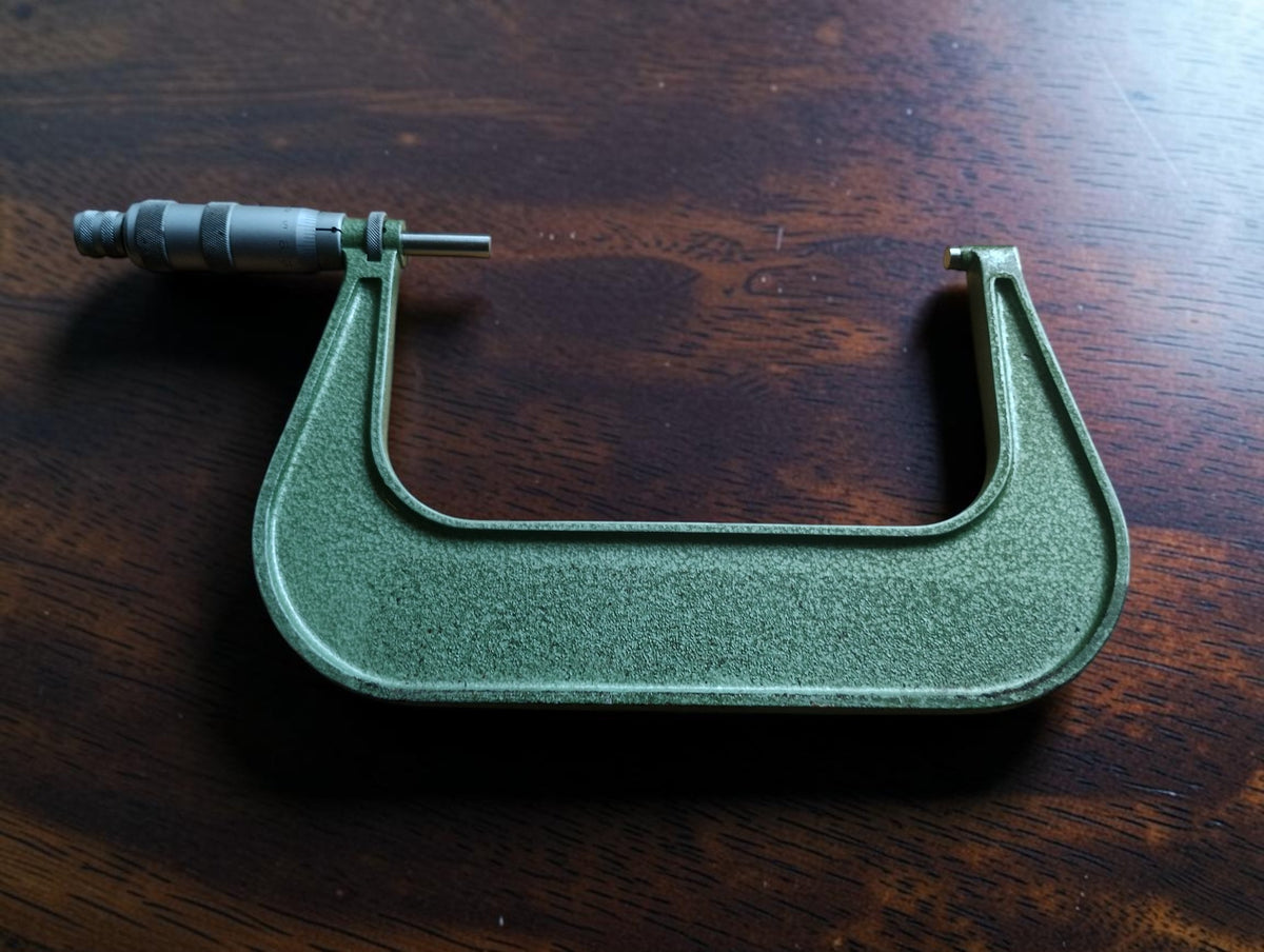 Mauser Outside Micrometer 125–150 mm with Wooden Case, Instructions and Prüf-Attest
