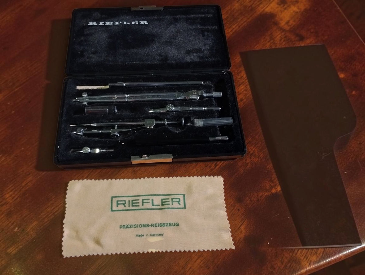 Riefler A 25g precisie-passerset met cassette, poetsdoek en papier