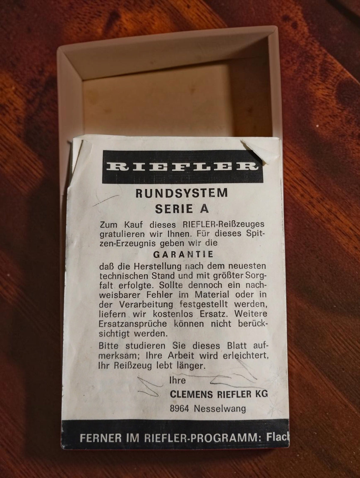 Riefler A 25g precisie-passerset met cassette, poetsdoek en papier