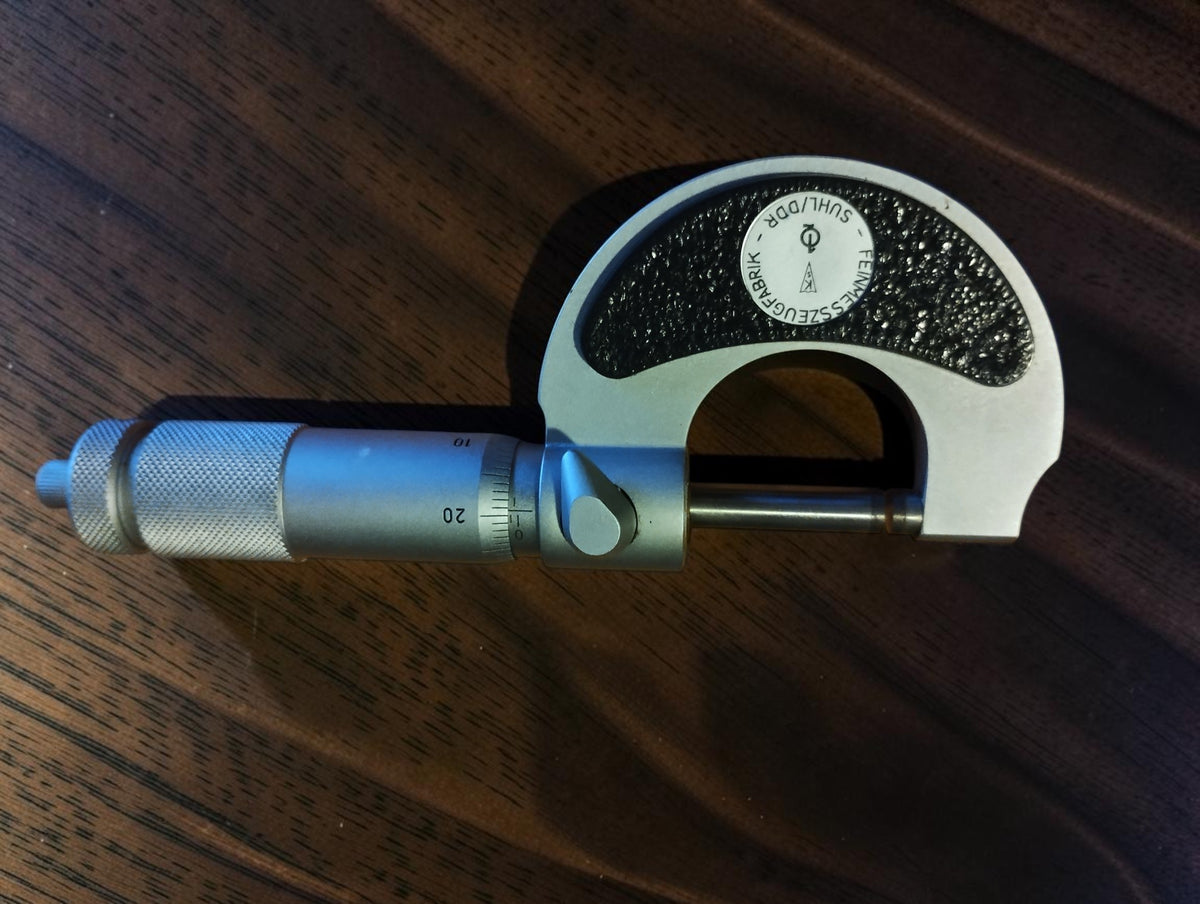FMS Suhl 0–25 mm schroefmaat met kunststof cassette en stelsleutel