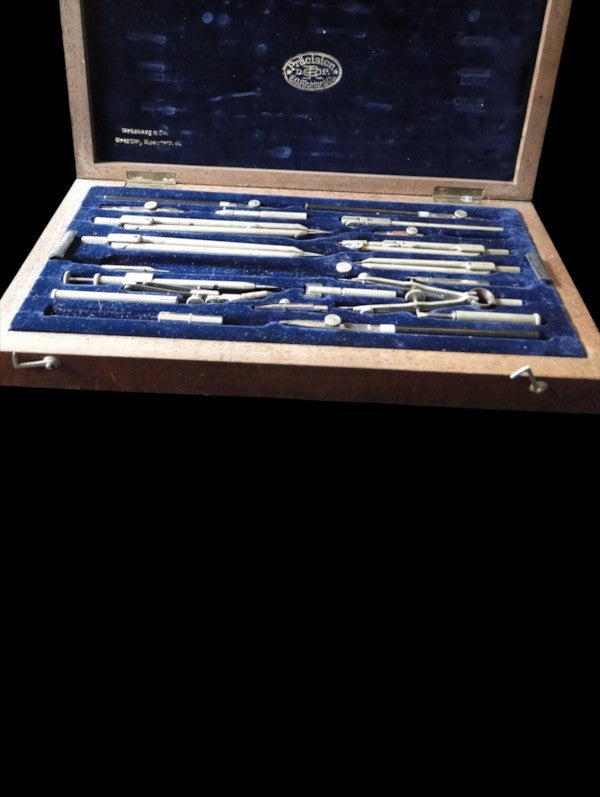 Antique E.O. Richter & Co. Precision Drawing Instrument Set