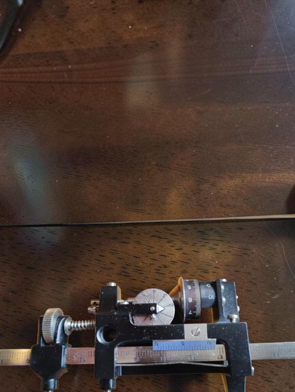 MOM Budapest compenserende poolplanimeter, originele houten schuifkist, ca. 1940–1950